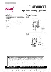 2SB1216 datasheet pdf SANYO