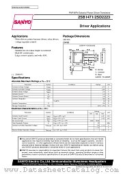 2SB1471 datasheet pdf SANYO