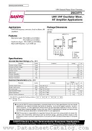 2SC3771 datasheet pdf SANYO