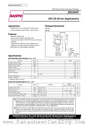 2SC4547 datasheet pdf SANYO