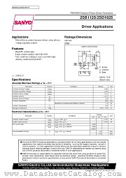 2SD1625 datasheet pdf SANYO