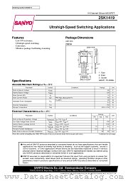 2SK1419 datasheet pdf SANYO