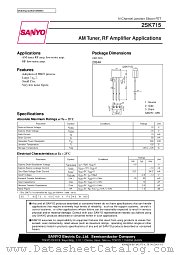 2SK715 datasheet pdf SANYO