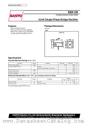 DBA100 datasheet pdf SANYO