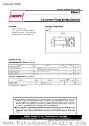 DBA40 datasheet pdf SANYO