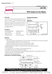 LA1143 datasheet pdf SANYO