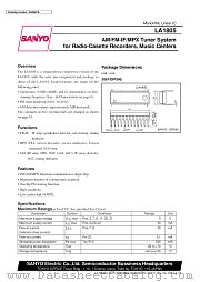 LA1805 datasheet pdf SANYO