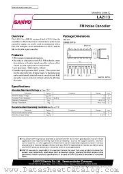 LA2113 datasheet pdf SANYO