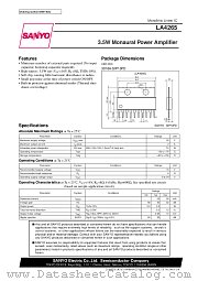 LA4265 datasheet pdf SANYO