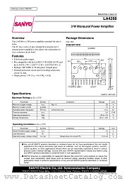 LA4266 datasheet pdf SANYO