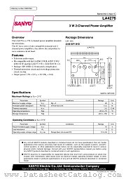 LA4276 datasheet pdf SANYO