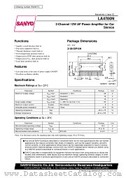 LA4700N datasheet pdf SANYO