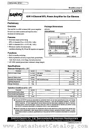 LA4741 datasheet pdf SANYO