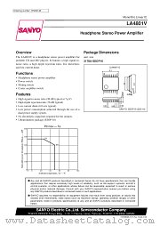 LA4801V datasheet pdf SANYO