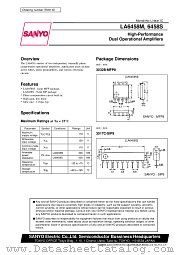 LA6458M datasheet pdf SANYO