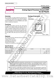 LA9220M datasheet pdf SANYO