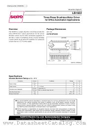 LB1922 datasheet pdf SANYO