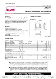 LB1964T datasheet pdf SANYO