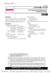 LC72133V datasheet pdf SANYO