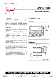 LC74763M datasheet pdf SANYO