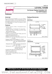 LC74784M datasheet pdf SANYO