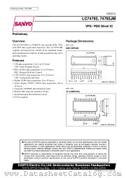 LC74793 datasheet pdf SANYO