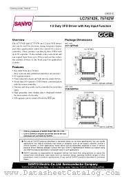 LC75742W datasheet pdf SANYO