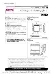 LC75842M datasheet pdf SANYO