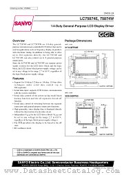 LC75874E datasheet pdf SANYO