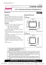 LC75878E datasheet pdf SANYO