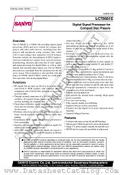 LC78681E datasheet pdf SANYO