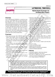 LC78681KE datasheet pdf SANYO