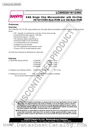 LC866012C datasheet pdf SANYO