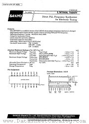 LM7000 datasheet pdf SANYO