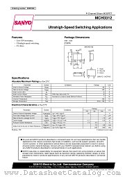 MCH3312 datasheet pdf SANYO