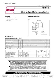 MCH3412 datasheet pdf SANYO