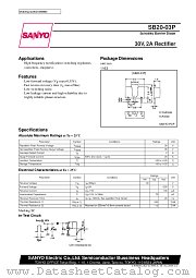 SB20-03P datasheet pdf SANYO