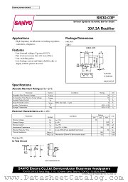 SB30-03P datasheet pdf SANYO