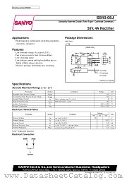 SB40-05J datasheet pdf SANYO