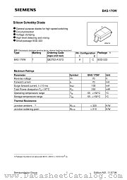 BAS170W datasheet pdf Siemens