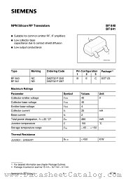 BF841 datasheet pdf Siemens