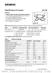 BFY196 datasheet pdf Siemens