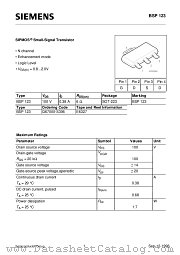 BSP123 datasheet pdf Siemens