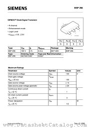 BSP296 datasheet pdf Siemens