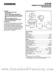 ILH100 datasheet pdf Siemens