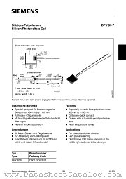 BPY63P datasheet pdf Siemens