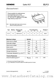 CLY2 datasheet pdf Siemens