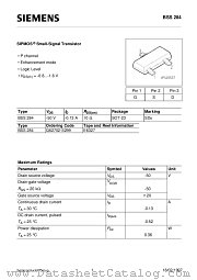 BSS284 datasheet pdf Siemens