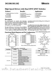 DG182 datasheet pdf Siliconix