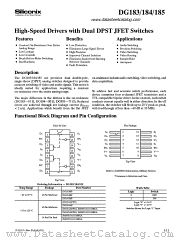 DG184 datasheet pdf Siliconix